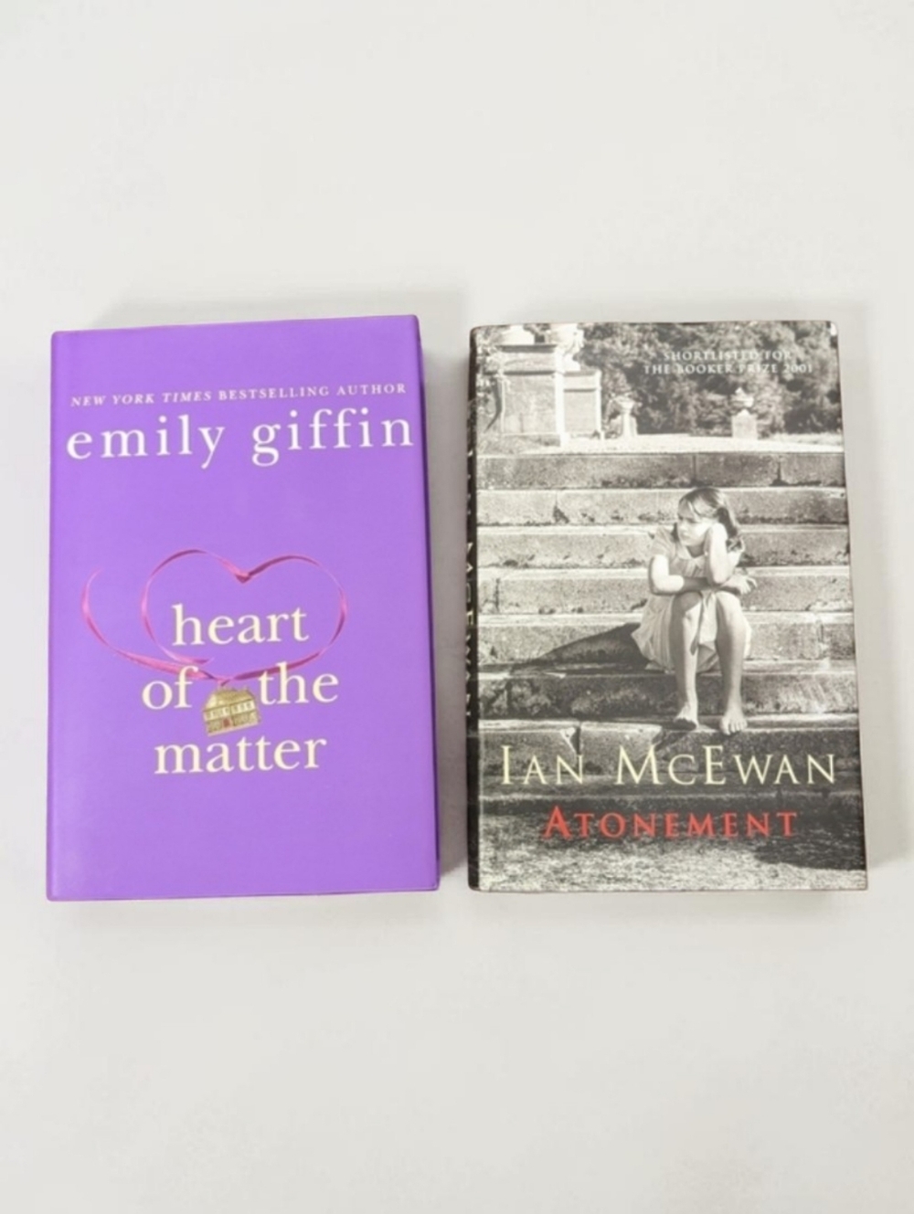 Hardcover Literary Fiction Bundle Atonement & Heart of the Matter Love Stories